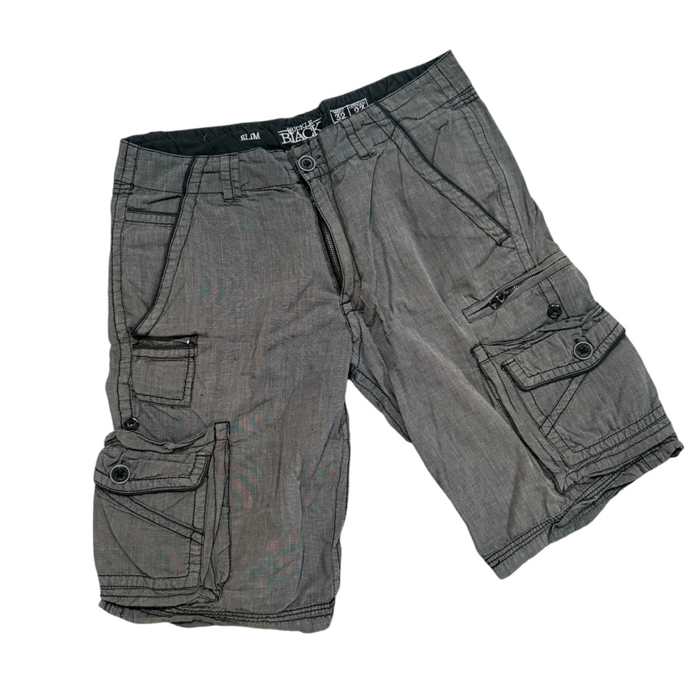 Buckle Black Cargo Shorts